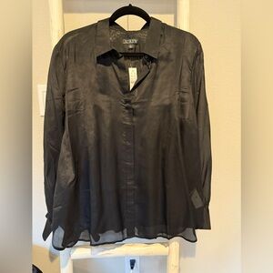 NWT Sheer blouse w cami